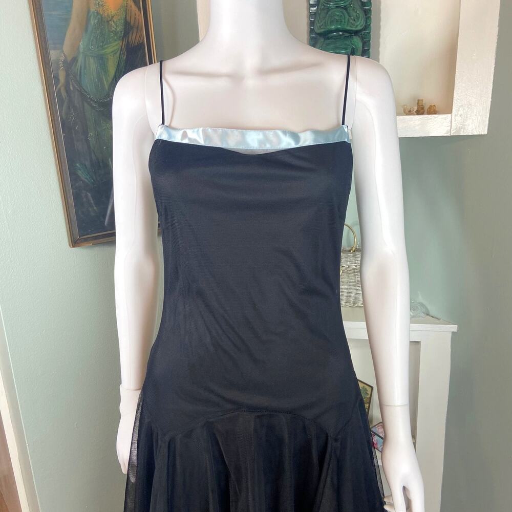Vintage Y2K B Darlin Fairycore Fairycore Goth Handkerchief Slip Midi Dress kiki - Picture 2 of 11